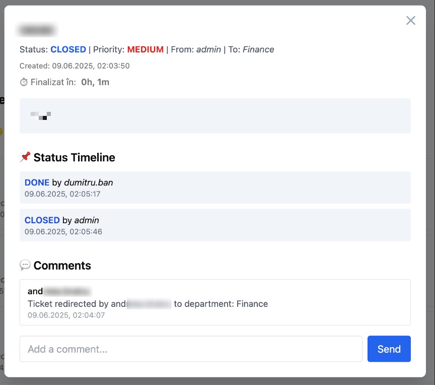 HelpDesk – taburi RFC & Tickets