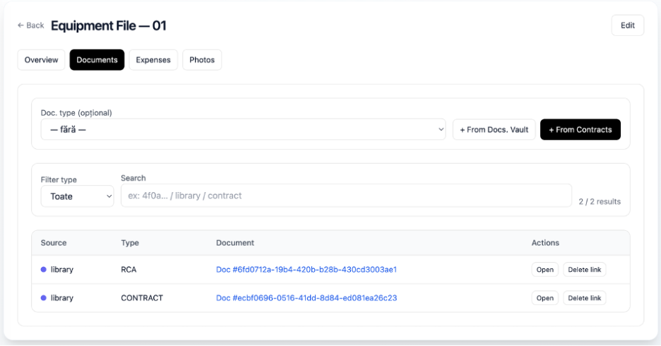 Rapoarte costuri și exporturi
